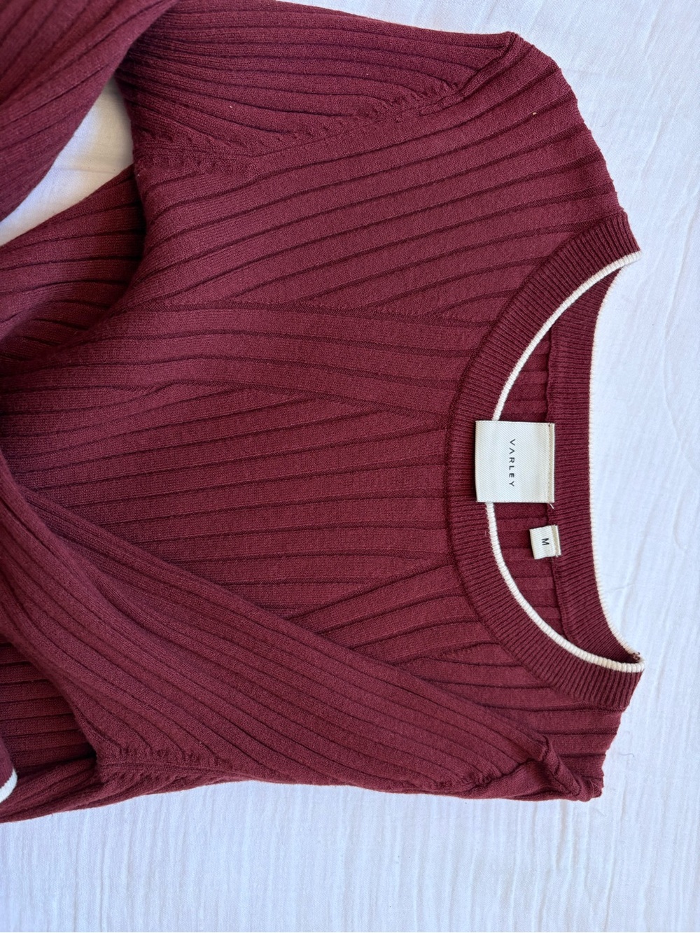 Varley Ribbed Midi Dress - Deep Rust - Picture 2 of 3